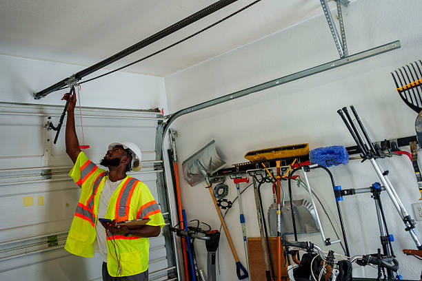 Professional Garage Door Installation technician working in Springdale, NC